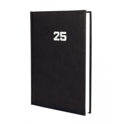 FINOCAM Agenda Anual (2025) DYNAMIC MILANO cosida tapa acolchada Y11 165X240 D/P Negro