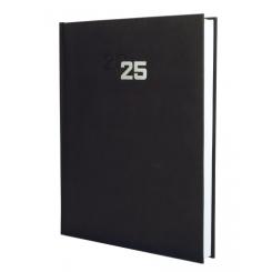 FINOCAM Agenda Anual (2025) DYNAMIC MILANO cosida tapa acolchada Y12 210X270 D/P Negro