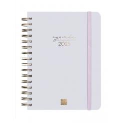 FINOCAM Agenda Anual (2025) espiral ALMA Wire-O tapa dura c/goma E10 155X212 Dp Lila