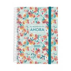 FINOCAM Agenda Anual (2025) espiral DESIGN COLLECTION espiral tapa PP c/goma E10 155X212 D/P Ahora
