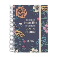 FINOCAM Agenda Anual (2025) espiral DESIGN COLLECTION espiral tapa PP c/goma E10 155X212 D/P Imposible