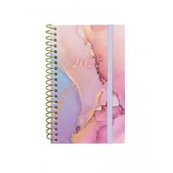 FINOCAM Agenda Anual (2025) espiral DESIGN COLLECTION espiral tapa PP c/goma E3 79X127 S/V Apais. Goldy