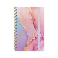 FINOCAM Agenda Anual (2025) espiral DESIGN COLLECTION espiral tapa PP c/goma E5 117X181 S/V Apais. Goldy