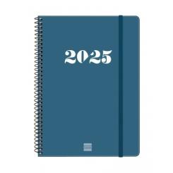 FINOCAM Agenda Anual (2025) espiral MY ESPIRAL tapa extra c/goma E10 155X212 S/V Apais. Azul