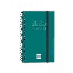 FINOCAM Agenda Anual (2025) espiral OPAQUE espiral tapa PP c/goma E3 79X127 S/V Apais. Verde