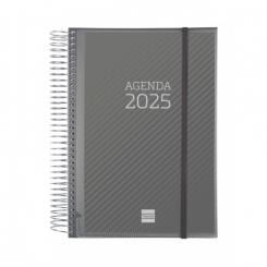 FINOCAM Agenda Anual (2025) espiral personalizable espiral tapa PP c/goma E10 155X212 S/V