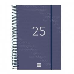FINOCAM Agenda Anual (2025) espiral YEAR espiral tapa PP c/goma E11 165X242 D/P Azul