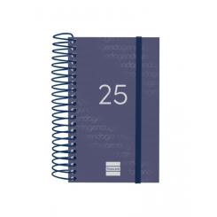 FINOCAM Agenda Anual (2025) espiral YEAR espiral tapa PP c/goma E3 79X127 D/P Azul