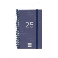 FINOCAM Agenda Anual (2025) espiral YEAR espiral tapa PP c/goma E3 79X127 S/V Apais. Azul