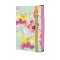 FINOCAM Agenda Anual (2025) FLEXI JOY cosida tapa flexible c/goma F4 118X168 D/P Bloom