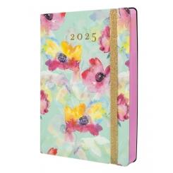 FINOCAM Agenda Anual (2025) FLEXI JOY cosida tapa flexible c/goma F5 148X210 D/P Bloom