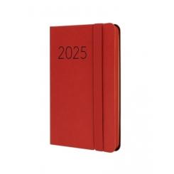 FINOCAM Agenda Anual (2025) FLEXI LISA cosida tapa flexible c/goma F2 82X127 S/V Apais. Rojo