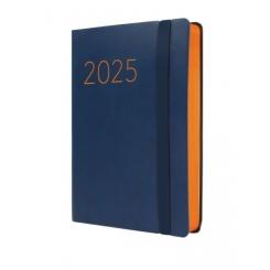 FINOCAM Agenda Anual (2025) FLEXI LISA cosida tapa flexible c/goma F4 118X168 D/P Azul