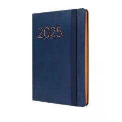 FINOCAM Agenda Anual (2025) FLEXI LISA cosida tapa flexible c/goma F4 118X168 S/V Apais. Azul