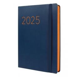 FINOCAM Agenda Anual (2025) FLEXI LISA cosida tapa flexible c/goma Fa5 148X210 D/P Azul