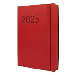 FINOCAM Agenda Anual (2025) FLEXI LISA cosida tapa flexible c/goma Fa5 148X210 D/P Rojo