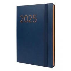 FINOCAM Agenda Anual (2025) FLEXI LISA cosida tapa flexible c/goma Fa5 148X210 S/V Azul