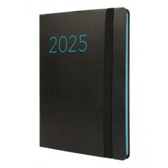 FINOCAM Agenda Anual (2025) FLEXI LISA cosida tapa flexible c/goma Fa5 148X210 S/V Negro