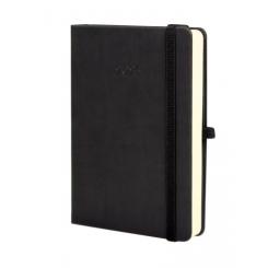 FINOCAM Agenda Anual (2025) MINIMAL TEXTURA cosida tapa dura c/goma M4 118X168 D/P Negro