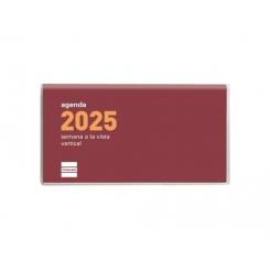 FINOCAM Agenda Anual (2025) PLANA COCTEL cosida tapa PP Pl1 118X64 S/V Burdeos