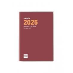 FINOCAM Agenda Anual (2025) PLANA COCTEL cosida tapa PP Pl3 82X127 S/V Apais. Burdeos