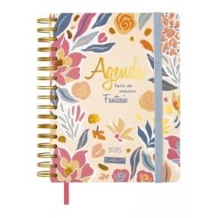 FINOCAM Agenda Anual (2025) TALKUAL Wire-O tapa extra c/goma 4º 155X217 D/P Fantasia