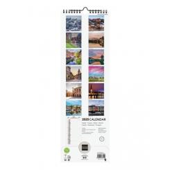 FINOCAM Calendario (2025) Internacional pared imágenes mensual para escribir 155X480 Charming