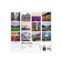 FINOCAM Calendario (2025) Internacional pared imágenes mensual para escribir 180X180 Travelling
