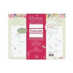 FINOCAM Calendario (2025) Pared Design Bloc Iman mensual para escribir 250X200