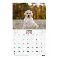 FINOCAM Calendario (2025) pared espiral imágenes mensual para escribir 250X400 Cachorros