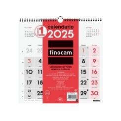 FINOCAM Calendario (2025) Pared mensual números grandes 300X300