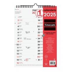 FINOCAM Calendario (2025) pared mensual para escribir Columnas M 210X300