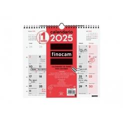 FINOCAM Calendario (2025) pared mensual para escribir M 265X245