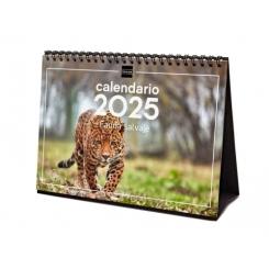 FINOCAM Calendario (2025) Sobremesa imágenes mensual para escribir S 210X150 Fauna Salvaje