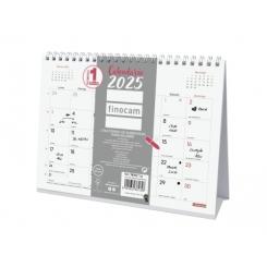 FINOCAM Calendario (2025) Sobremesa Triangular Chic mensual para escribir S 210X150 Blanco