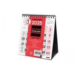 FINOCAM Calendario (2025) Sobremesa Triangular mensual números grandes Xs 140X150