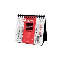 FINOCAM Calendario (2025) Sobremesa Triangular mensual números grandes Xxs 110X100