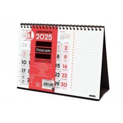 FINOCAM Calendario (2025) Sobremesa Triangular mensual para escribir S 210X150 + Notas