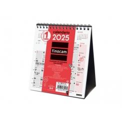 FINOCAM Calendario (2025) Sobremesa Triangular mensual para escribir Xs 140X150