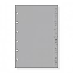 FINOCAM Recambio Agenda C364 CLASSIC 603 Indice Plastico A-Z 8 Pest.