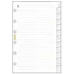 FINOCAM Recambio Agenda C375 CLASSIC 603 79X127 Indice Cartulina A-Z 12 Pest.