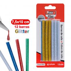 FIXO Blister 12 Barras Cola Glitter 7,5X100mm