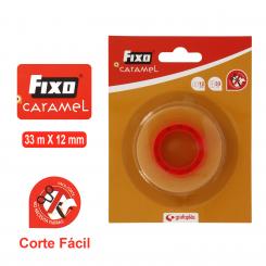 FIXO Blister Cinta Adhesivas  12mmx33M Fixo Caramel