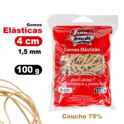 FIXO Bolsa 100G Goma Elásticas 1,5mm X 4mm