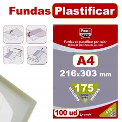 FIXO Caja 100 Fundas de Plastificar A4 Brillo 216X303mm 175My