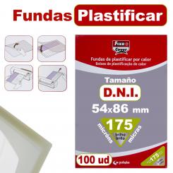 FIXO Caja 100 Fundas de Plastificar Brillo 54X86mm 175My