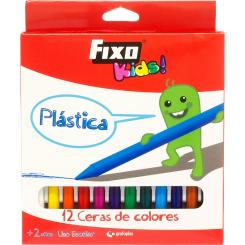 FIXO Caja 12 Ceras Plast.FIXO Kids