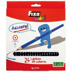 FIXO Caja 12 Lapices colores FIXO Acuarelable Hexagonal