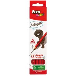 FIXO Caja 12 Lapices HB Grafito FIXO Adapta Tri