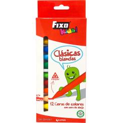 FIXO Caja 12 Uds Ceras Blanda Clasica FIXO Kids